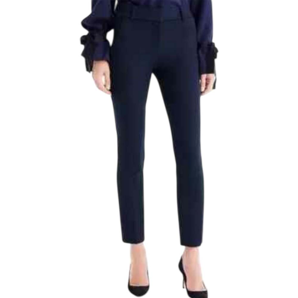 J.Crew Cameron Slim Cropped Pants Four-Season Stretch Perfecting Pockets Navy 14